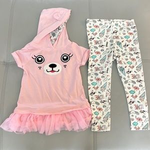Adorable Puppy set - top worn once and pants never worn